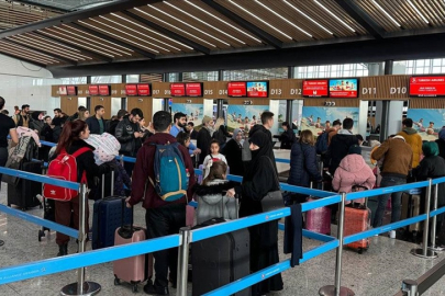 İstanbul Havalimanı'nda yarıyıl tatili yoğunluğu yaşanıyor