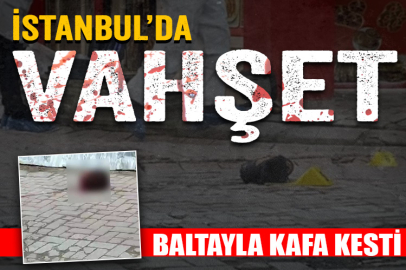 İstanbul'da vahşet! Baltayla kafasını kesti