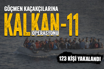 7 ilde 'Kalkan-11' operasyonu: 123 göçmen kaçakçılığı organizatörü yakalandı
