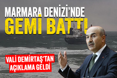 Marmara Denizi'nde kargo gemisi battı!