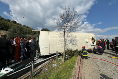 Aydın'da halk otobüsü devrildi: 15 yaralı