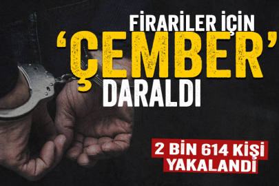 Firariler için 'Çember' daraldı: 2 bin 614 şahıs yakalandı