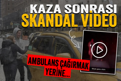 Eylem Tok'un oğlunun yaptığı kazada skandal görüntüler: Ambulans çağırmak yerine...