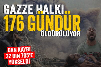 Saldırılar 176 gündür sürüyor: Gazze'de can kaybı 32 bin 705'e yükseldi