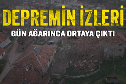 Tokat'taki depremin izleri gün ağarınca ortaya çıktı