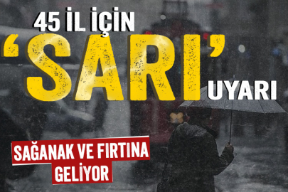 Meteorolojiden 45 il için "sarı" uyarı: Sağanak ve fırtına geliyor