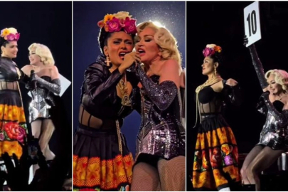 Madonna ve Salma Hayek aynı sahnede