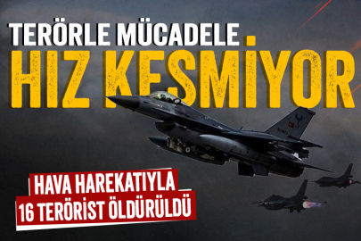 Terörle mücadele hız kesmiyor: Hava harekatıyla 16 PKK'lı etkisiz hale getirildi