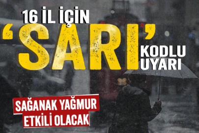 Meteoroloji açıkladı: 16 ile sarı kodlu sağanak uyarısı!