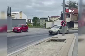 İstanbul'da yola dökülen yağ sürücülere zor anlar yaşattı