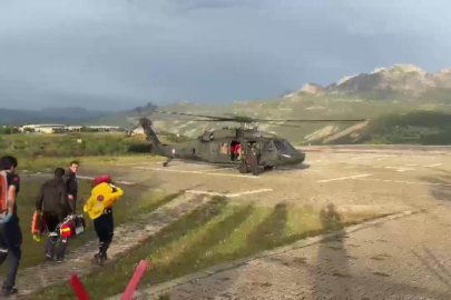 Kırsalda yolunu kaybeden kişi helikopter ile kurtarıldı