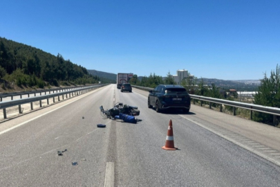 Isparta-Burdur kara yolunda motosiklet kazası