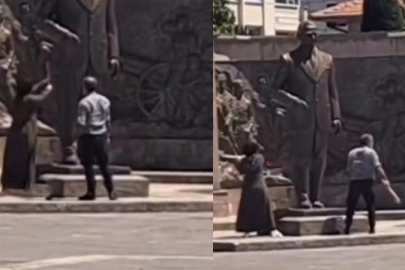 Atatürk Anıtı'na çirkin saldırı: 2 kişi tutuklandı