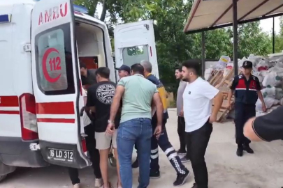 Bursa'da iş makinesine kolunu kaptıran işçi yaralandı