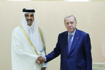 Cumhurbaşkanı Erdoğan, Katar Emiri Hamad Al Thani ile görüştü