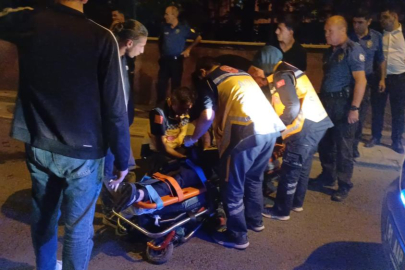 Kontrolden çıkan motosiklet devrildi: Sürücü yaralandı