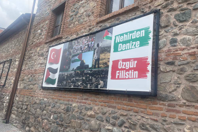Özgür Filistin sloganları Bursa’nın her yerinde!