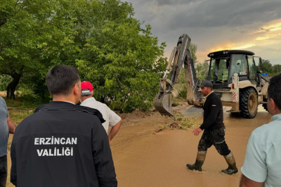 Erzincan’da sağanak yağış etkili oldu