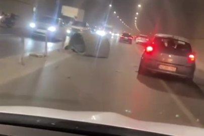 İstanbul Pendik'te tünelin havalandırma borusu yola düştü, faciadan dönüldü