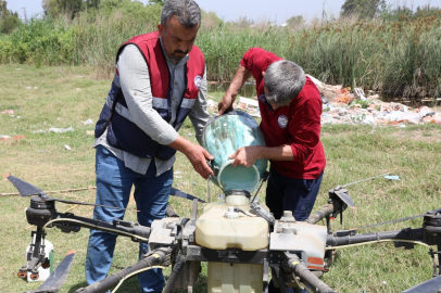 Hatay'da 229 hektar alan dron ile ilaçlandı