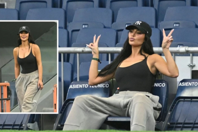 Kim Kardashian Real Madrid maçında