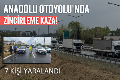 Anadolu Otoyolu'nda zincirleme kaza! 7 kişi yaralandı