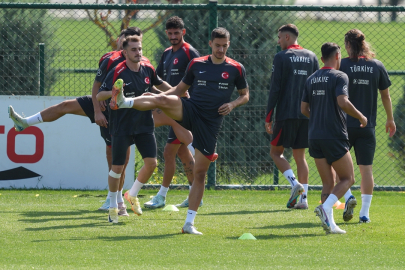 A Milli Futbol Takımı, Galler maçı hazırlıklarını tamamladı