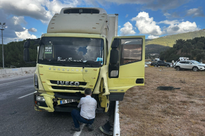 Milas’ta otomobil ile kamyon çarpıştı: 1 yaralı