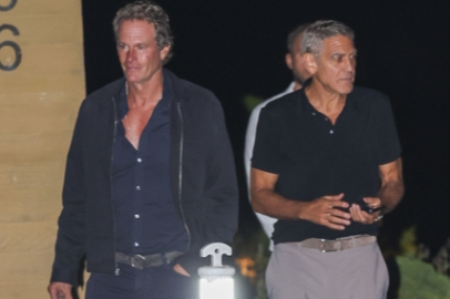 George Clooney ve Rande Gerber gece eğlencesinde