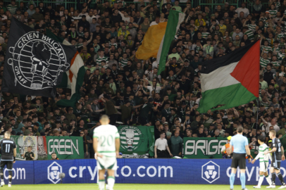 Celtic taraftarları, UEFA Şampiyonlar Ligi maçında Filistin'e destek verdi