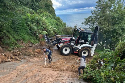 Giresun'da sağanak yağışın ardından belediye çalışma başlattı