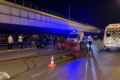 Bursa'da korkunç kaza: Otomobil hurdaya döndü