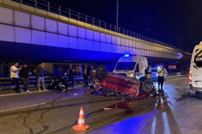 Bursa'da korkunç kaza: Otomobil hurdaya döndü