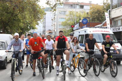 Mudanya'da pedallar sağlık için çevrildi