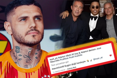 Mauro Icardi, Ali Koç ve Jose Mourinho'lu fotoğrafını paylaşan Nusret'i pişman etti!