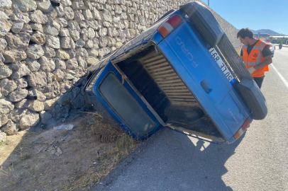 Nevşehir'de kontrolden çıkan kamyonet takla attı: Sürücü yaralandı