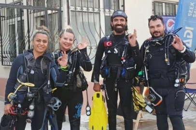 Alman ve Fransız turistler dalış için Mudanya'yı tercih ediyor