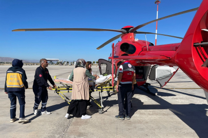 Ambulans helikopter Damla bebek için havalandı