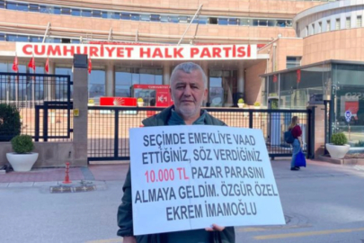 CHP Genel Merkezi önünde Ekrem İmamoğlu protestosu