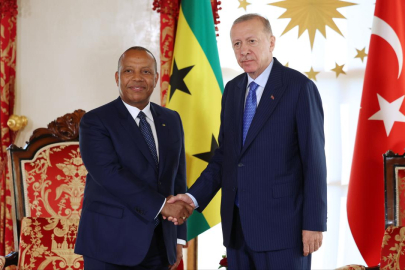 Cumhurbaşkanı Erdoğan, Sao Tome ve Prinsipe Cumhurbaşkanı'nı kabul etti