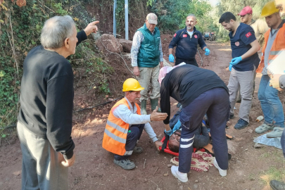 Bursa'da elektrik direğinden düşen işçi hastanelik oldu