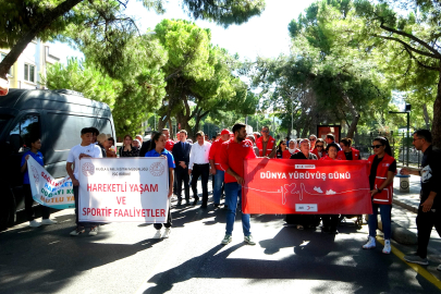 Muğla'da "Sağlık İçin Harekete Geç" yürüyüşüne yoğun katılım