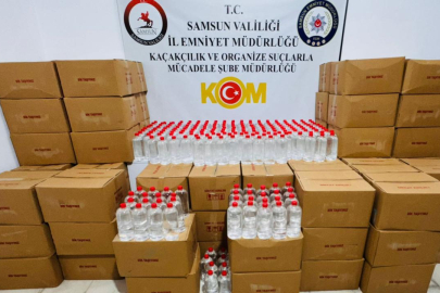 Samsun'da 3 bin litre etil alkol ele geçirildi