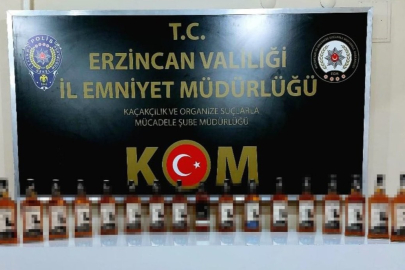 Erzincan’da kaçak içki ele geçirildi