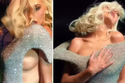 Christina Aguilera, Marilyn Monroe taklidi yaparken fena frikik verdi