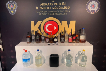 Aksaray’da kaçak içki operasyonu