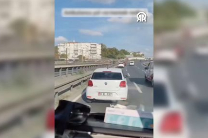 Küçükçekmece'de ambulansa yol vermeyen sürücüye para cezası kesildi