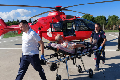 Ambulans helikopter hayat kurtardı