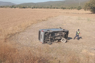 Bilecik'te kontrolden çıkan araç şarampole uçtu