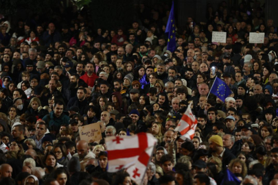 Gürcistan'da seçim protestosu